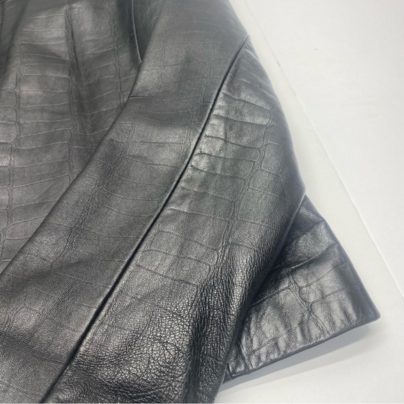Underground Black Textured Leather Jacket Women’s LG Pockets Zip Closure CLASSIC - Picture 5 of 16